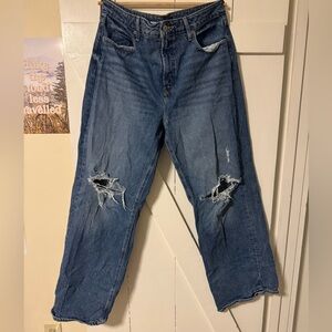 Old Navy Sky-Hi Wide Leg Blue Jeans
